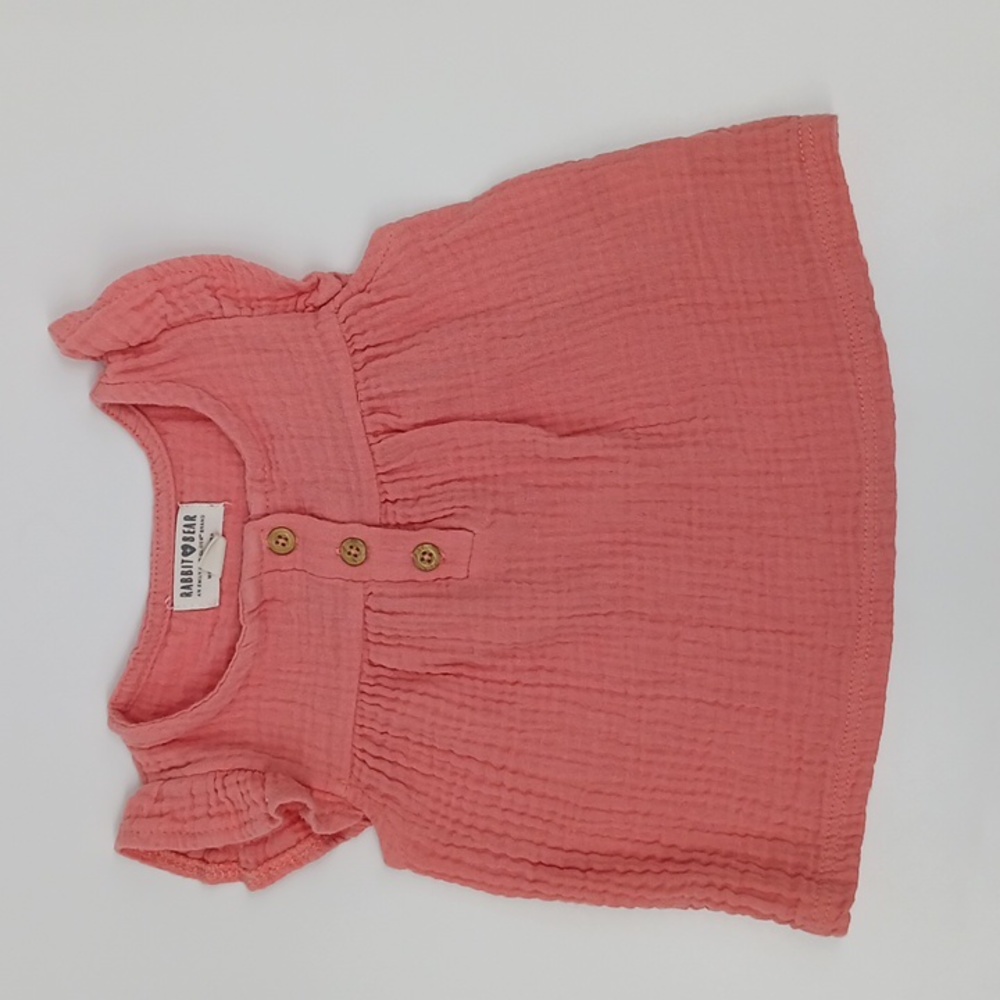 Rabbit + Bear Pink Organic Cotton Shirt (3-6 Month)